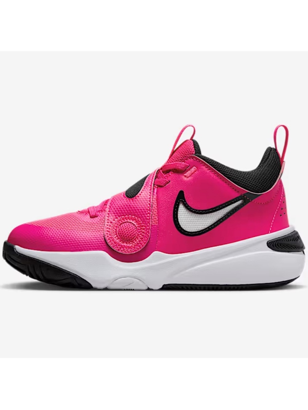 Nike Girls Boys Team Hustle D11 Basketball Sneakers Pink & Black Size 2